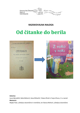 Od Čitanke Do Berila