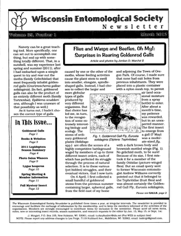 Wisconsin Entomological Society Newsletter