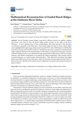 Mathematical Reconstruction of Eroded Beach Ridges at the Ombrone River Delta