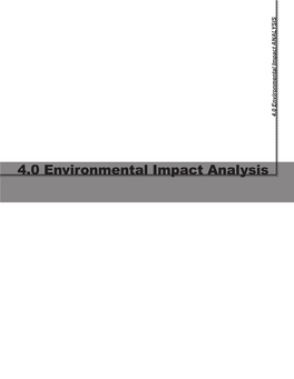 4.0 Environmental Impact ANALYSIS 4.0 Environmental Impact