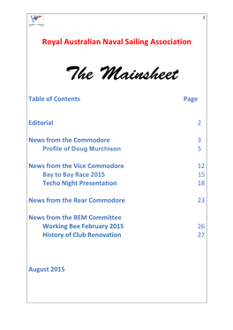 The Mainsheet