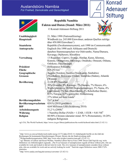 Faktenbuch Namibia 2011