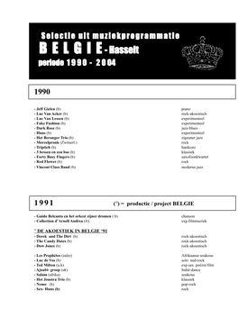 Hasselt Periode 1 9 9 0 - 2004