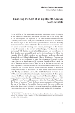 Financing the Cost of an Eighteenth-Century Scottish Estate