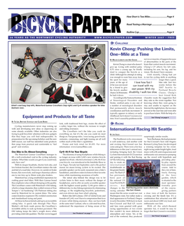 Bicycle Paper Winter 2007 RIDE HEALTHY