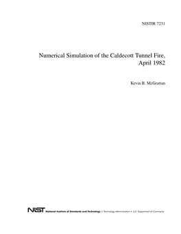 Numerical Simulation of the Caldecott Tunnel Fire, April 1982