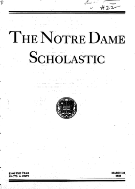 Notre Dame Scholastic, Vol. 66, No. 22