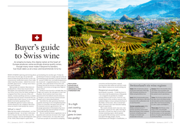 Buyer's Guide to Swiss Wine