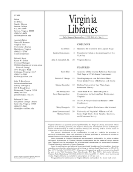 Virginia Libraries Journal