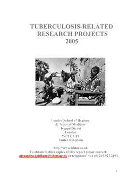 TB Research Booklet 2005