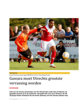 Guwara Moet Utrechts Grootste Verrassing Worden