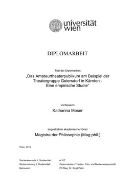 Diplomarbeit