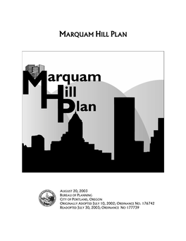 Marquam Hill Plan