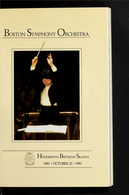 Boston Symphony Orchestra Concert Programs, Season 101, 1981-1982