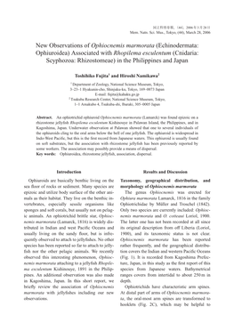 Associated with Rhopilema Esculentum (Cnidaria: Scyphozoa: Rhizostomeae) in the Philippines and Japan