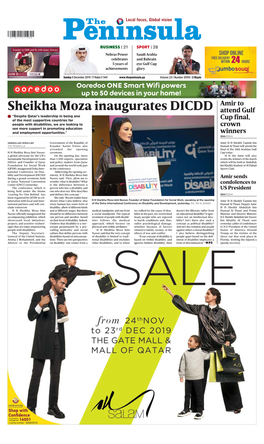 Sheikha Moza Inaugurates DICDD