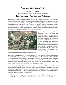 Era Summary—Romans and Visigoths