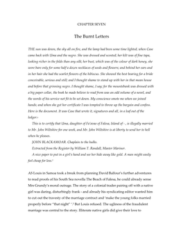 Chapter Seven: the Burnt Letters