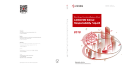 Corporate Social Responsibility Report 2018 China Europe International Corporate Social Responsibility Report