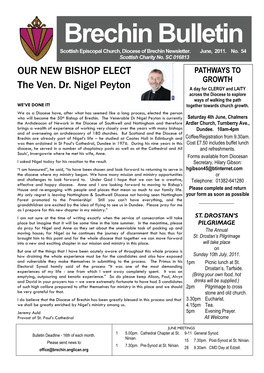 Brechin Bulletin Scottish Episcopal Church, Diocese of Brechin Newsletter