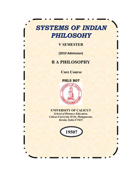 Systems of Indian Philosohy V Semester