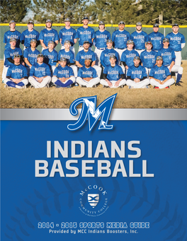 2015 SPORTS MEDIA GUIDE Provided by MCC Indians Boosters, Inc