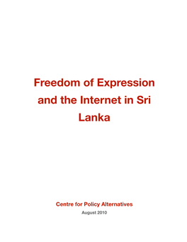 FOE and Internet in Sri Lanka