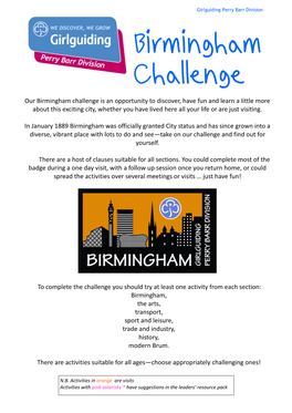 Birmingham Challenge