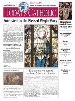 Entrusted to the Blessed Virgin Mary Bishop Luers FORT WAYNE — on Dec