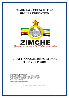 Draft Annual Report for the Year 2018