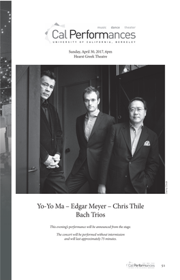 Yo-Yo Ma – Edgar Meyer – Chris Thile Bach Trios