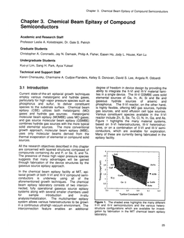 Chapter 3. Chemical Beam Epitaxy of Compound Semiconductors