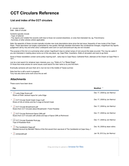 CCT Circulars Reference