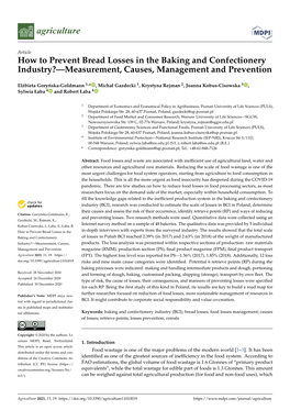 How to Prevent Bread Losses in the Baking and Confectionery Industry?—Measurement, Causes, Management and Prevention