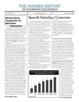 Speech Interface Concerns