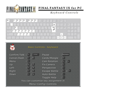 FINAL FANTASY IX for PC Keyboard Controls