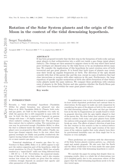 Rotation of the Solar System Planets and the Origin of the Moon in the Context of the Tidal Downsizing Hypothesis