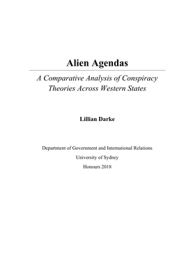 Alien Agendas a Comparative Analysis of Conspiracy Theories Across Western States