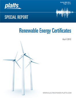 Renewable Energy Certificates Exhibit MEB SR-1 Page 2 of 12