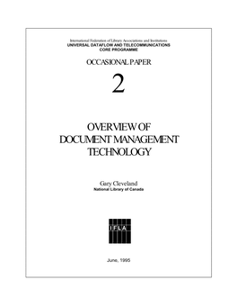 Overview of Document Management Technology