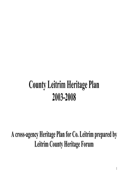 County Leitrim Heritage Plan 2003-2008