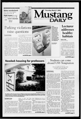 Mustang Daily, March 7, 2002