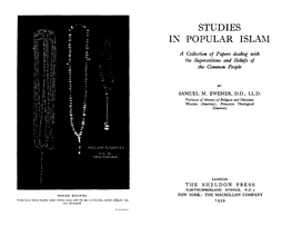 Studies in Popular Islam