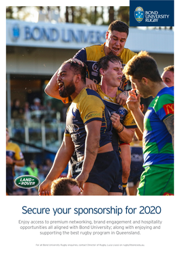 Secure Your Sponsorship for 2020