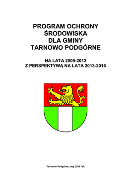 Program Ochrony Środowiska Dla Gminy Tarnowo Podgórne ______