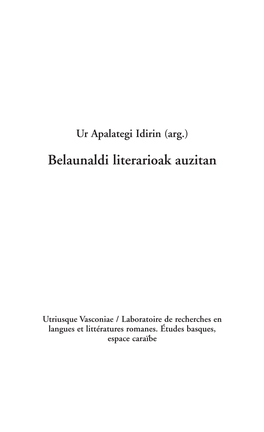 Belaunaldi Literarioak Auzitan