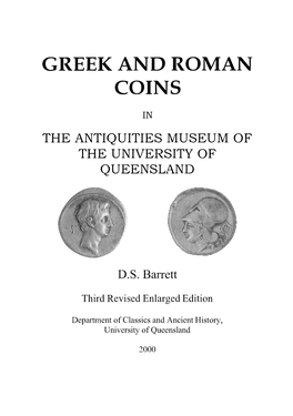 Greek and Roman Coins