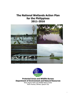 The National Wetlands Action Plan for the Philippines 2011-2016