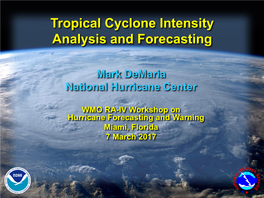 Tropical Cyclone Intensity Forecasting