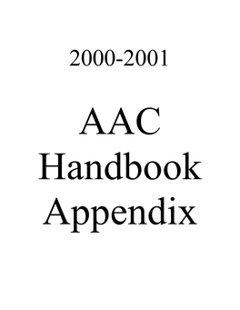 2000-01 Academy Activities Commission